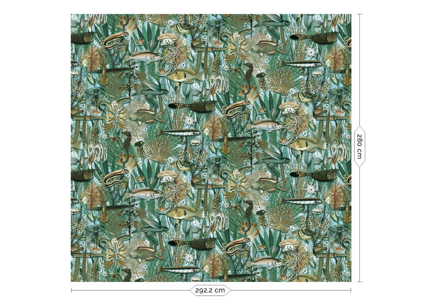 KEK Amsterdam Papier peint photo jungle sous-marine WP-694 - 292.2 x 280 cm