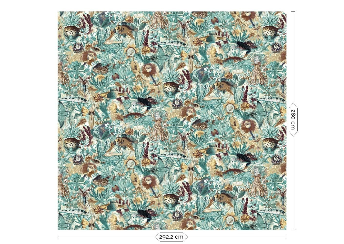 KEK Amsterdam Papier peint photo jungle sous-marine WP-689 - 292.2 x 280 cm