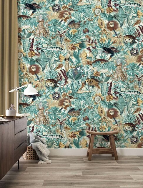 KEK Amsterdam Väggdekor för undervattensdjungel WP-683 - 194,8 x 280 cm