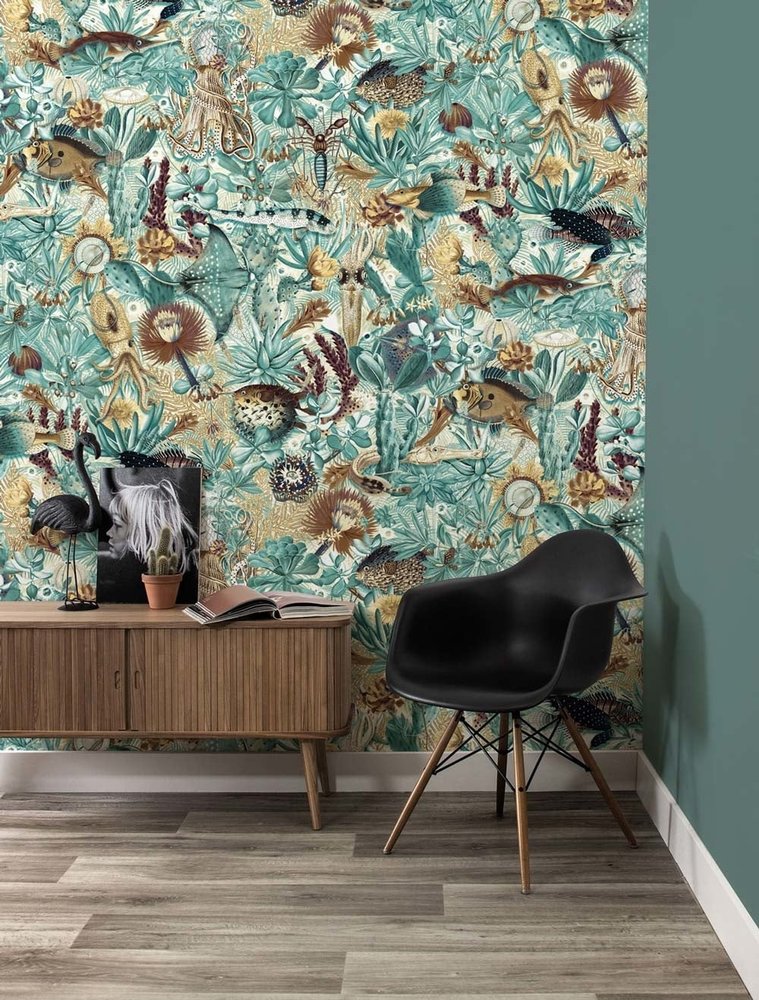 KEK Amsterdam Undervannsjungelveggmaleri WP-683 - 194,8 x 280 cm