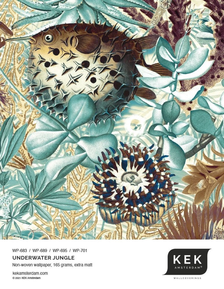 KEK Amsterdam Väggdekor för undervattensdjungel WP-683 - 194,8 x 280 cm KEK Amsterdam Väggdekor för undervattensdjungel WP-683 - 194,8 x 280 cm
