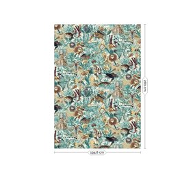 KEK Amsterdam Undervannsjungelveggmaleri WP-683 - 194,8 x 280 cm