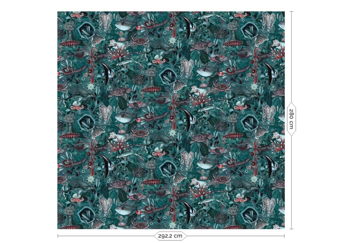 KEK Amsterdam Papier peint photo jungle sous-marine WP-692 - 292.2 x 280 cm