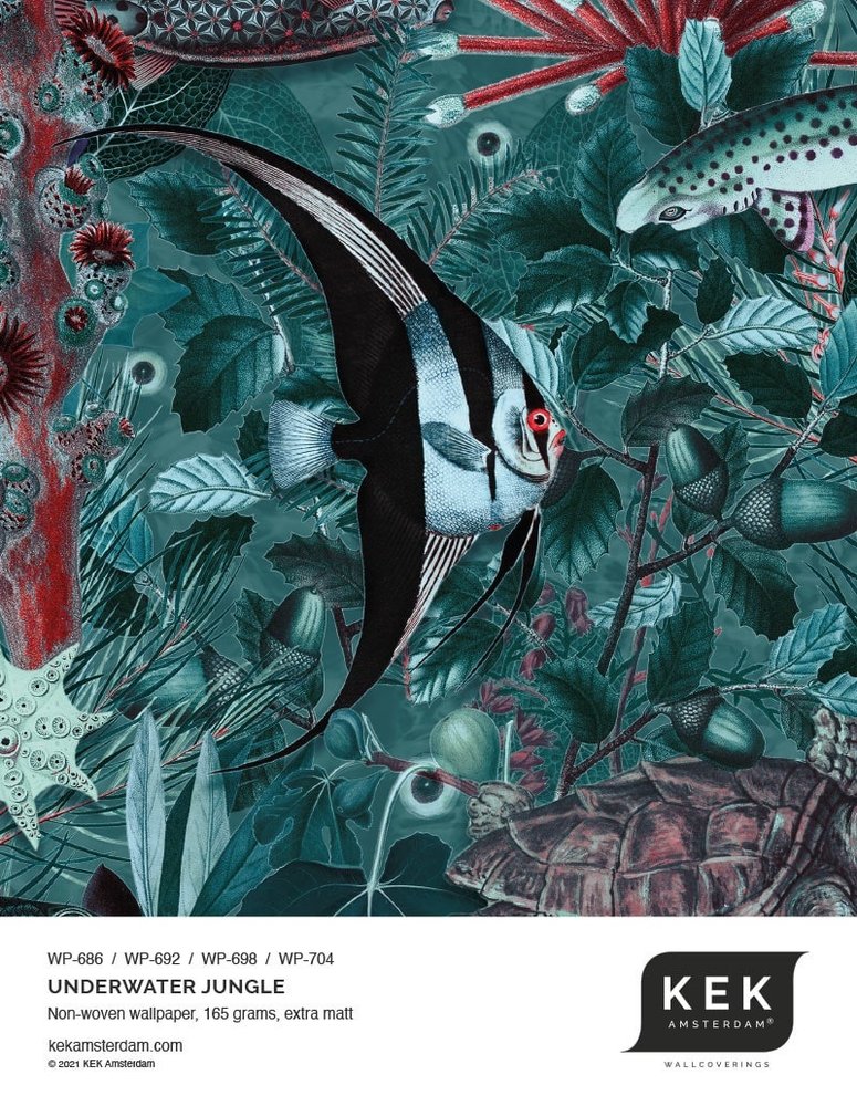 KEK Amsterdam Carta da parati fotografica giungla subacquea WP-686 - 194,8 x 280 cm KEK Amsterdam Carta da parati fotografica giungla subacquea WP-686 - 194,8 x 280 cm