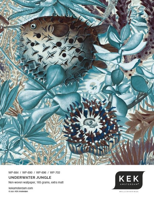 KEK Amsterdam Underwater jungle photo wallpaper WP-690 - 292.2 x 280 cm