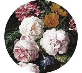 KEK Amsterdam Cerchio di carta da parati fiori dell'età dell'oro SC-012 - ø 142,5 cm