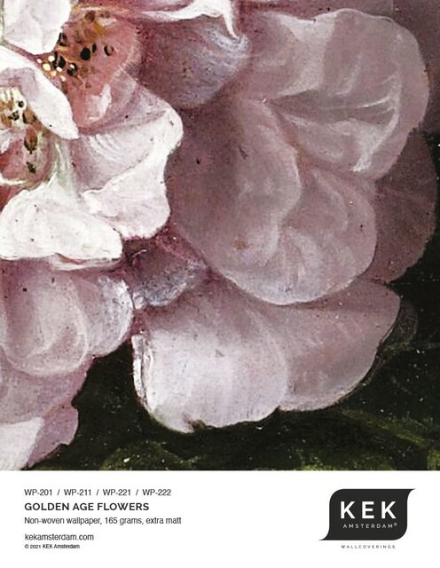 KEK Amsterdam Guldåldersblommor tapet cirkel SC-012 - ø 142,5 cm