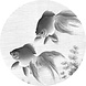 KEK Amsterdam Goldfish behangcirkel CK-005 - ø190cm KEK Amsterdam Goldfish behangcirkel CK-005 - ø190cm