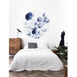 KEK Amsterdam Papier peint fleurs bleu roi cercle SC-002 - ø 142,5 cm