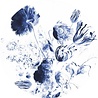 KEK Amsterdam Kungsblå blommor tapet cirkel BC-002 - ø237,5cm KEK Amsterdam Kungsblå blommor tapet cirkel BC-002 - ø237,5cm