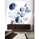 KEK Amsterdam Royal blue flowers behangcirkel BC-002 - ø237,5cm KEK Amsterdam Royal blue flowers behangcirkel BC-002 - ø237,5cm