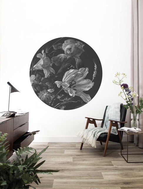 KEK Amsterdam Guldåldersblommor tapet cirkel SC-010 - ø 142,5 cm