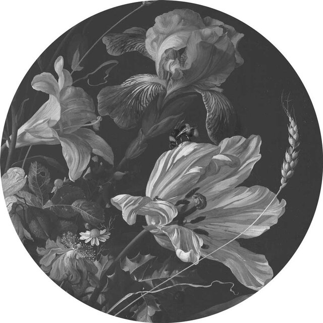 KEK Amsterdam Guldåldersblommor tapet cirkel SC-010 - ø 142,5 cm