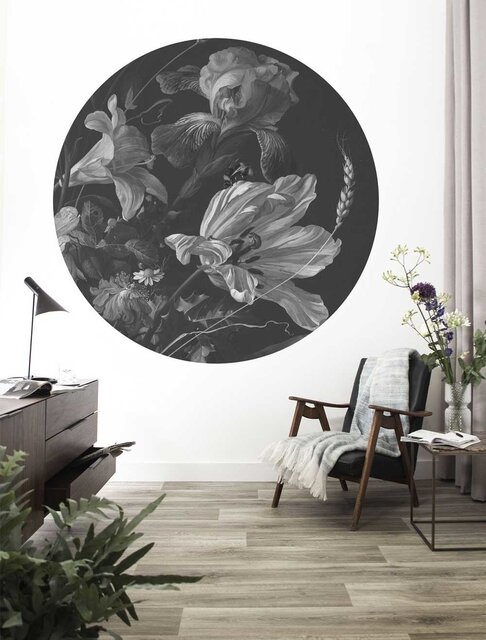 KEK Amsterdam Guldåldersblommor tapet cirkel CK-010 - ø190cm