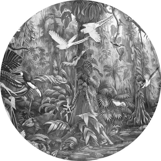 KEK Amsterdam Cerchio carta da parati paesaggi tropicali SC-006 - ø 142,5 cm