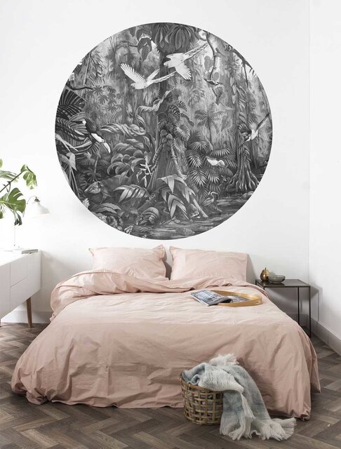 KEK Amsterdam Cercle de papier peint paysages tropicaux CK-006 - ø190cm