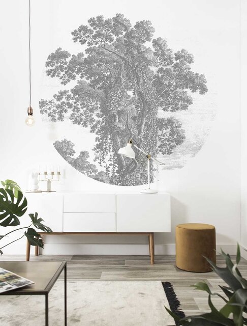 KEK Amsterdam Cercle de papier peint paysages gravés CK-013- ø190cm