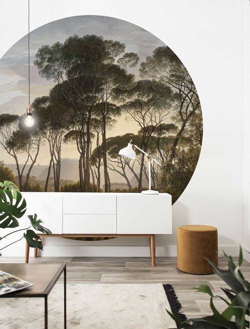 KEK Amsterdam Papel pintado con paisajes de la edad de oro círculo BC-011 - ø237.5 cm