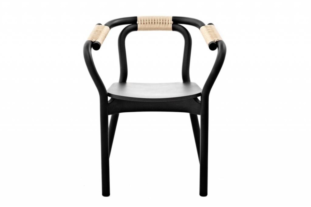 Normann Copenhagen Knot sede della sedia in legno nero