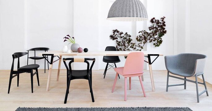 Normann Copenhagen Knot président siège en bois noir
