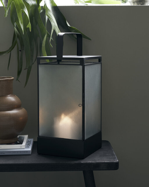 House Doctor Blaze lantern antique black H40cm - 203990702 House Doctor Blaze lantern antique black H40cm - 203990702