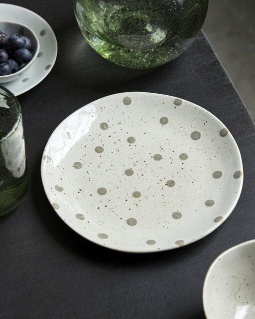 House Doctor Piatti Dots verdi set da 6 pezzi - 206260080