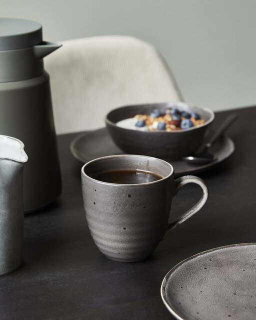 House Doctor Mugs rustiques gris foncé set de 6 pièces - 206262504