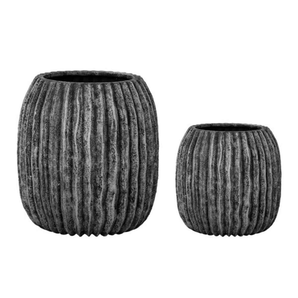 Bloomingville Efim flower pot set of 2 pieces black LIVING AND CO.