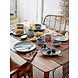 Bloomingville Idunn borden blauw set van 4 stuks - 82055763 Bloomingville Idunn borden blauw set van 4 stuks - 82055763