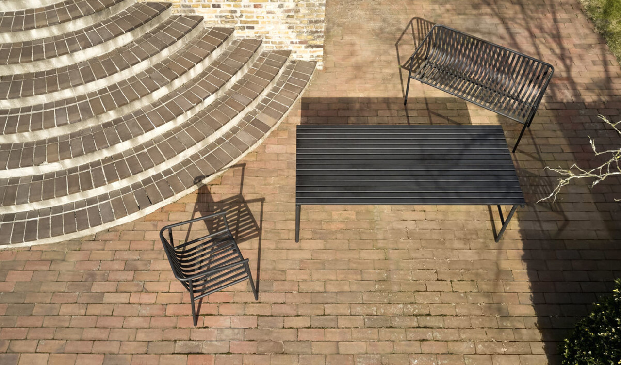 Hubsch Mesa de exterior de metal - negro