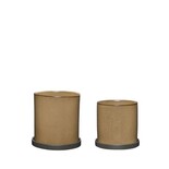 Hubsch Era flower pots brown set of 2 pieces - 761503