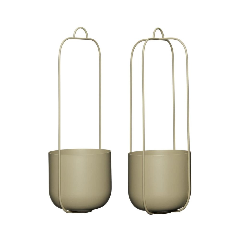 Hubsch Lot de 2 pots de fleurs suspendus Lotus - 941502 Hubsch Lot de 2 pots de fleurs suspendus Lotus - 941502
