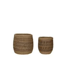 Hubsch Ocher baskets set of 2 pieces Hubsch Ocher baskets set of 2 pieces