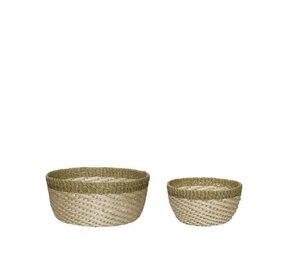 Hubsch Palm manden set van 2 stuks Hubsch Palm manden set van 2 stuks