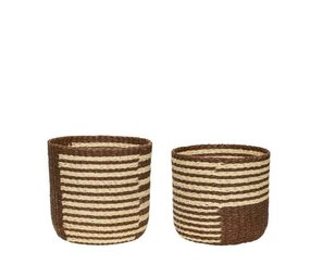 Hubsch Twine manden set van 2 stuks Hubsch Twine manden set van 2 stuks