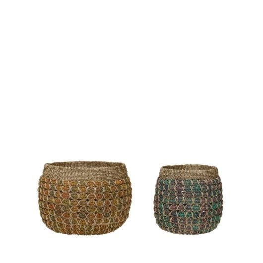 Hubsch Twist baskets set of 2 pieces - 821502
