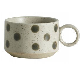 Nordal Tazze da tè granulose sabbia/verde set da 4 pezzi