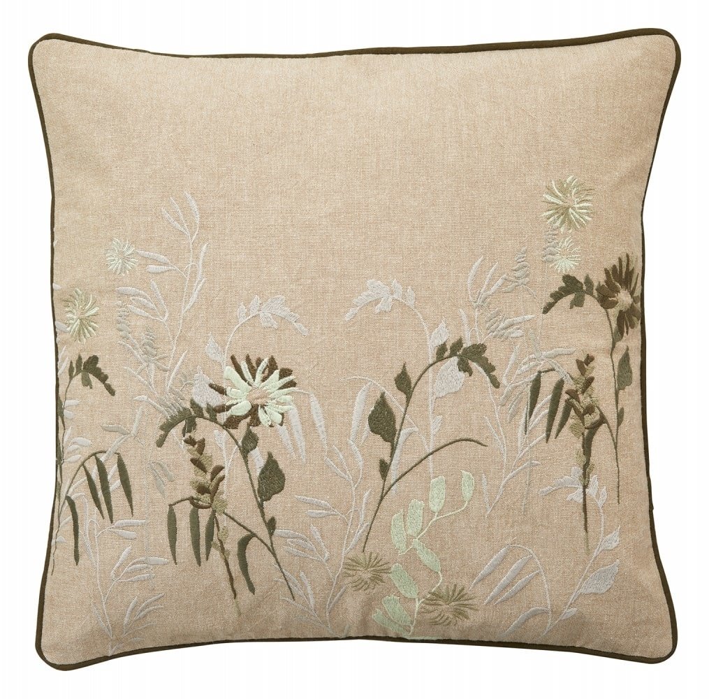 Nordal Coussin Hydra sable/vert avec rembourrage - 42454
