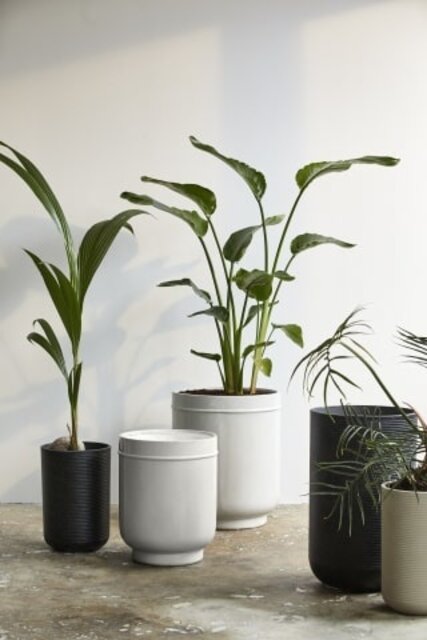 Nordal Granito flower pots black - 29008 Nordal Granito flower pots black - 29008