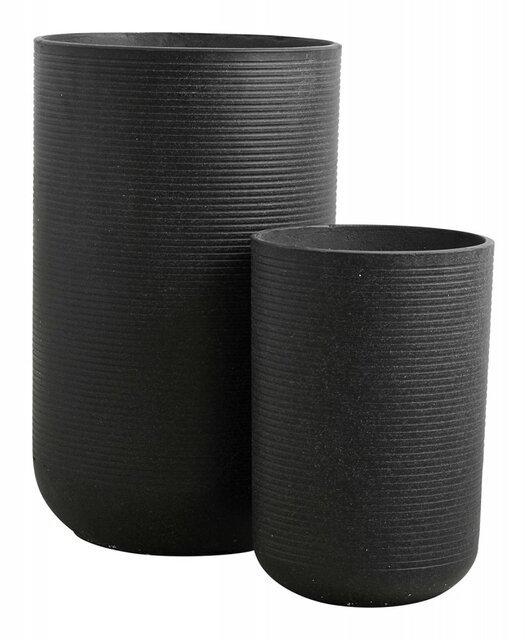 Nordal Granito Blumentöpfe schwarz - 29008