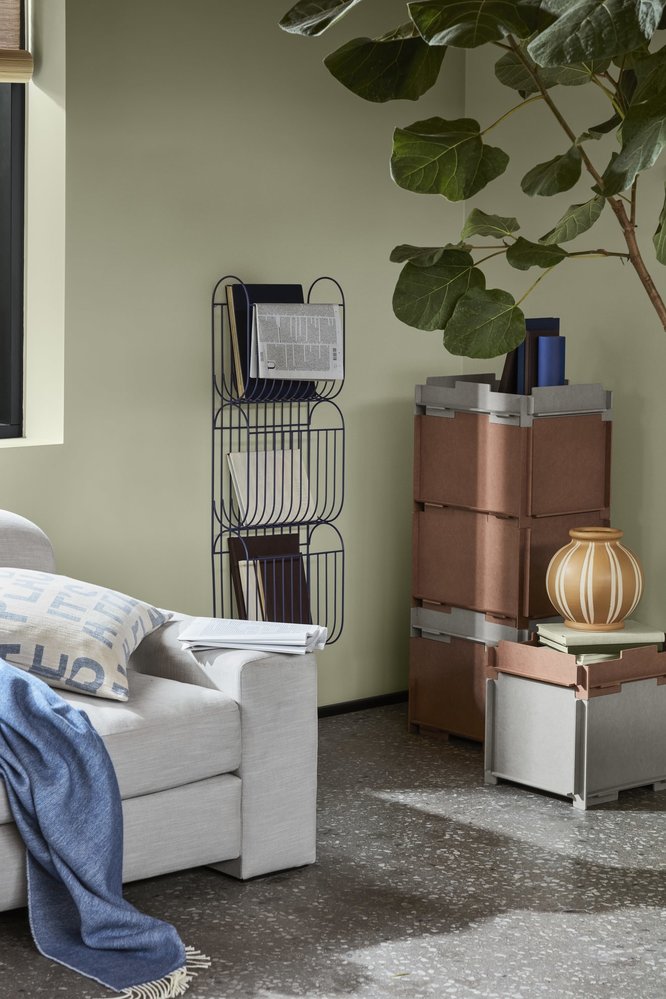 Broste Copenhagen Stacie storage box gray small - 32000055