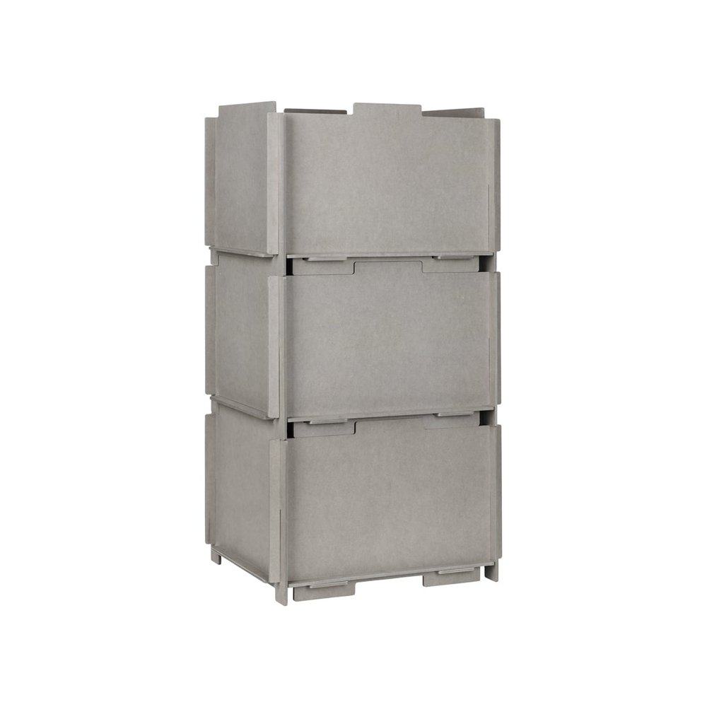 Broste Copenhagen Boîte de rangement Stacie gris grand - 32000052
