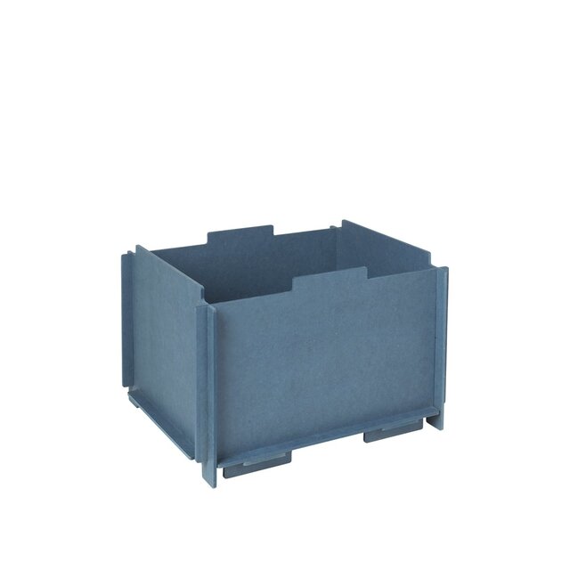 Broste Copenhagen Scatola portaoggetti Stacie blu grande - 32000054