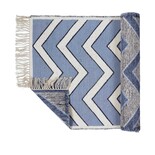 Broste Copenhagen Teppich Noah blau 70x140cm - 70070338