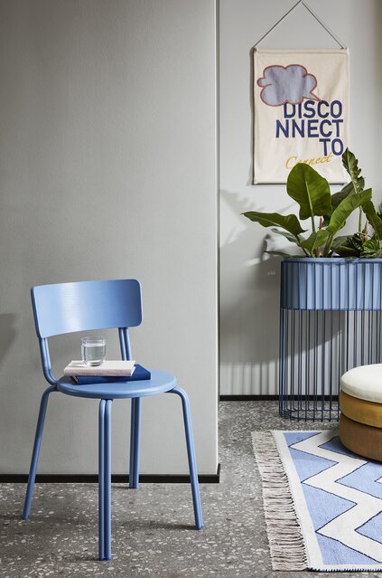 Broste Copenhagen Noah vloerkleed blauw 70x140cm - 70070338