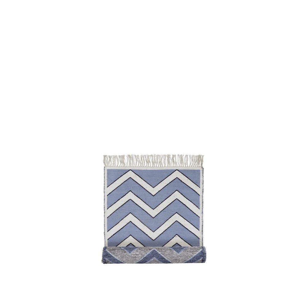 Broste Copenhagen Noah teppe blå 70x140cm - 70070338 Broste Copenhagen Noah teppe blå 70x140cm - 70070338