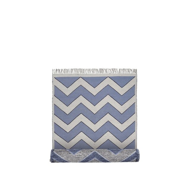 Broste Copenhagen Noah vloerkleed blauw 140x200cm - 70070339