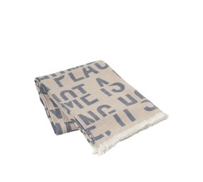 Broste Copenhagen Citat plaid sand