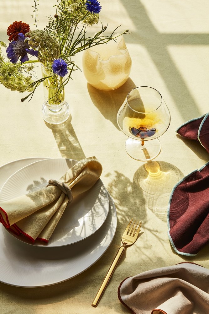 Broste Copenhagen Wilhelmina tablecloth yellow - 712102333 Broste Copenhagen Wilhelmina tablecloth yellow - 712102333