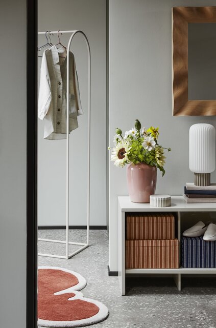 Broste Copenhagen Archie portant à vêtements avec miroir blanc - 32000051